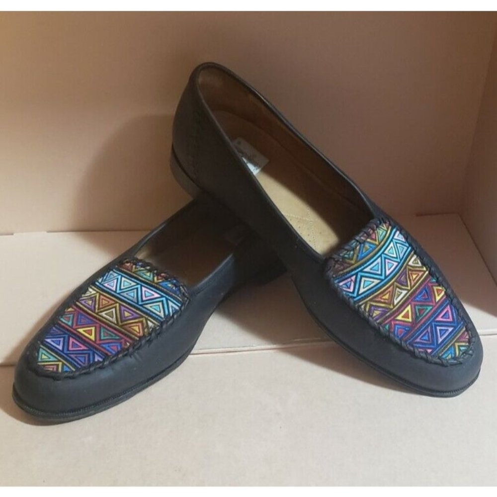 Cable & Co Mens 10.5 Black Slip On Loafers Dress Shoes #4430 Made in Italy EUC!